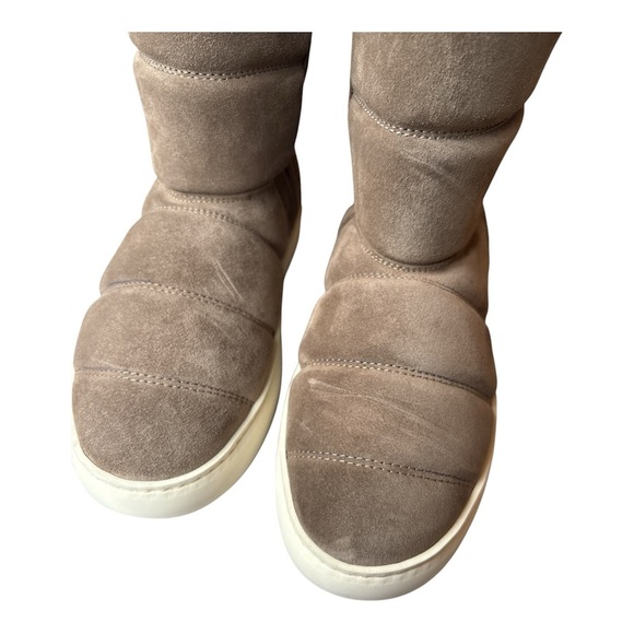 Aquatalia Waterproof Winter Boots Suede Fur Side Zip Light Taupe New Size US 5.5 - Picture 11 of 12